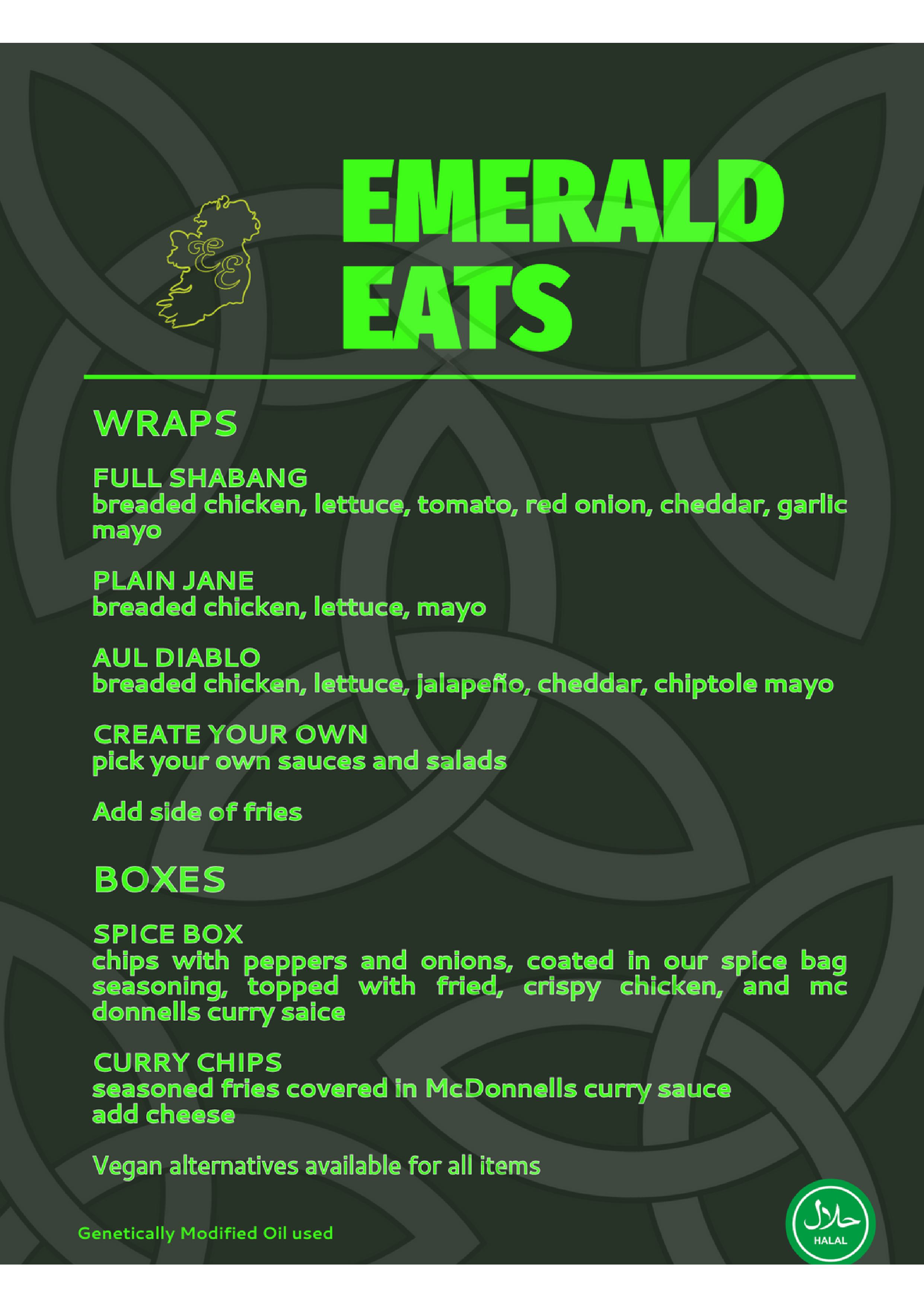 Food Truck Menu